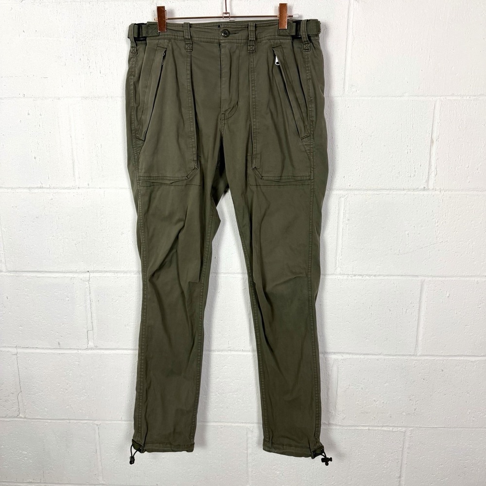 Abercrombie Fitch Cargo Pants Paratrooper Green Slim Straight Utility 30X32